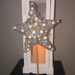 Coastal Beach Rustic Farmhouse Glam Star Christmas‎ Tree Topper Pick